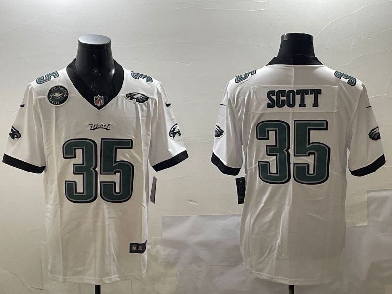 Men Philadelphia Eagles #35 Scott White Second generations 2025 Nike Vapor Limited NFL Jersey style 1->philadelphia eagles->NFL Jersey